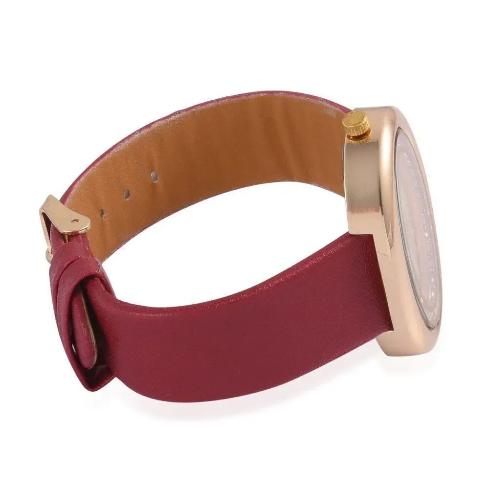 STRADA Austrian Crystal Watch Red Band
